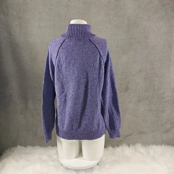 NWT KAREN SCOTT Fall Cozy Turtleneck Sweater MEDIUM(8-10)Lavender 100% Cotton - Picture 10 of 15